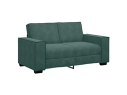 Sofá 2 Lugares Vidaxl Verde Veludo (120 Cm)
