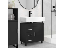 Vidaxl Unidade De Vaidade Para Banheiro Preto 60 X 35 X 60 Cm