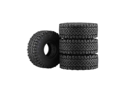 2026 4pcs Pneus Super Macios 58mm 1.0 Polegada para Carro Rc Crawler 1/18 1/24 Axial Scx24 Trx4m