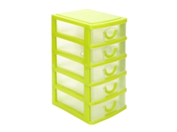 Organizador de mesa com 5 mini gavetas (verde)
