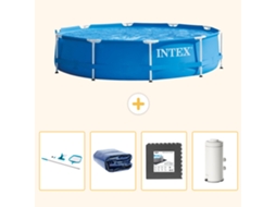 Intex Piscina Com Estrutura Redonda - 366x76 Cm - 5-peças S43