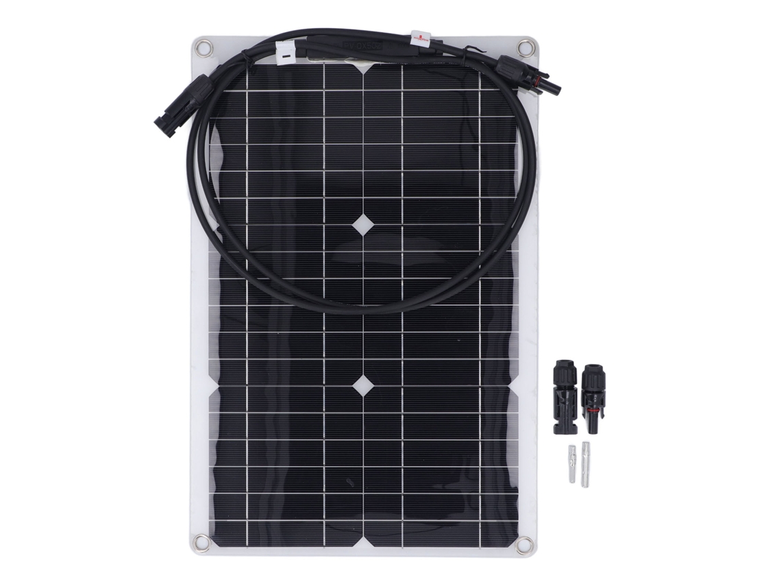 Painel Solar Flexível Monocristalino 20w 18v para Câmera e Bateria