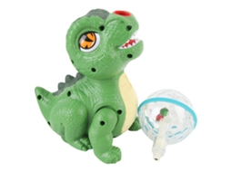 Mali brinquedo Dinossauro Elétrico com Bola Rotativa, Música e Luz Interativa para Crianças