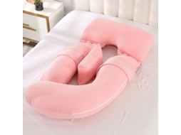 Almofada para Grávidas, Travesseiro de Corpo Inteiro para Gestantes, com Almofada, Alivia as Dores da Gravidez SPQMENT (rosa)