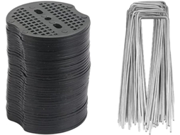 Estaca De Jardim Em Forma De U Com Pregos De Fixação Para Piso, Ferramenta De Fixação Para Jardinage Gokoco