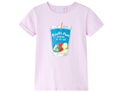 T-shirt De Criança Rosa-suave 140