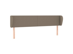 Headboard, Headboards Vidaxl Cinzento-acastanhado Tecido (203 X 23 X 78/88 Cm)
