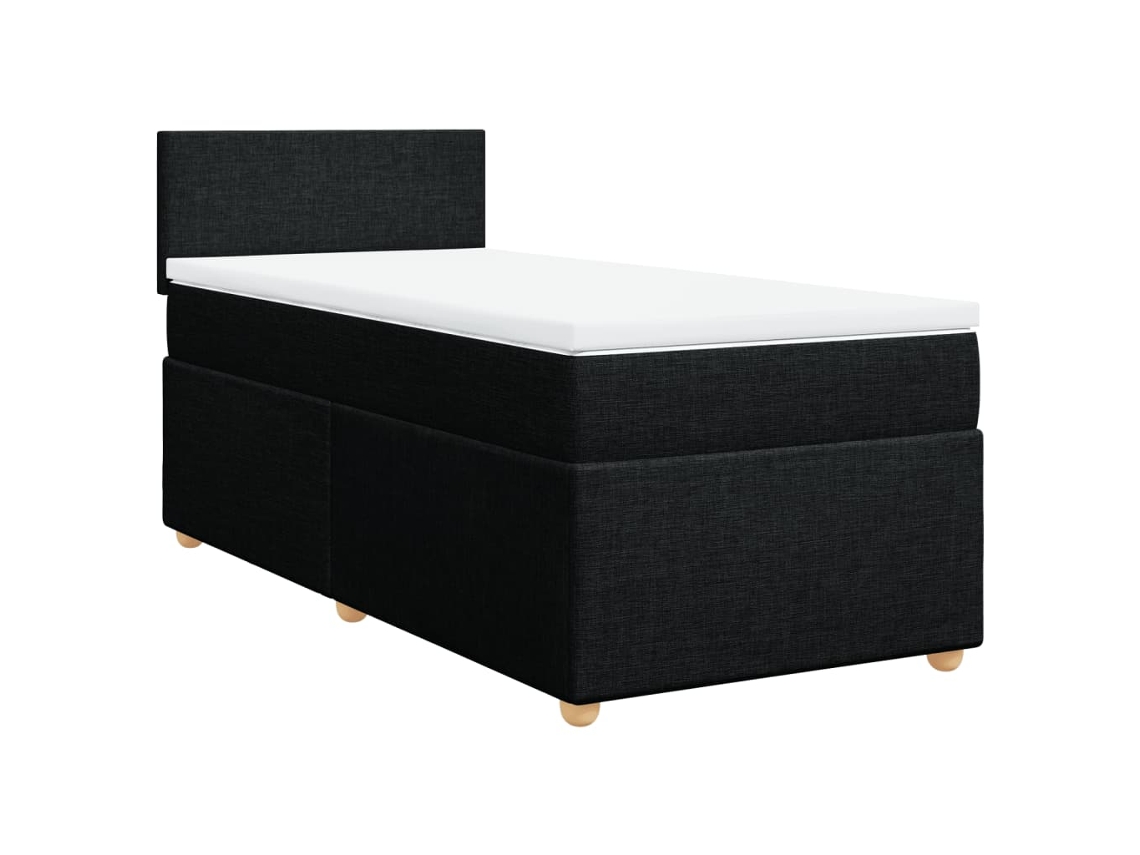 Cama com Molas/colchão 80x200 Cm Tecido Preto MAISON EXCLUSIVE