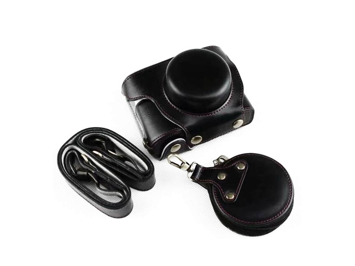 Bolsa De Proteção Para Câmera Olympus E Pl9 Epl9 Em Couro Sintético Preto Brilvibera