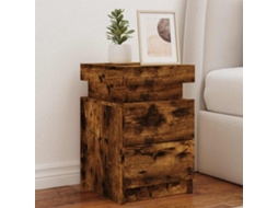 Vidaxl Mesas Cabeceira C/ Luzes Led 2 Pcs 35x39x55 Cm Carvalho Fumado