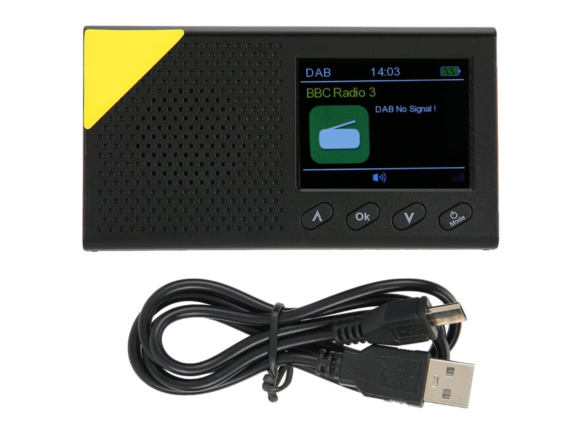 Rádio Digital Portátil Dab/fm com Tela Lcd 2,4 Polegadas Saída Estéreo Bluetooth 5.0 para Casa e Viagens