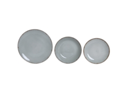 Conjunto de 18 Peças de Louça de Porcelana Verde clara, Medindo 27x27x2,5cm. ALEXANDRA HOUSE LIVING