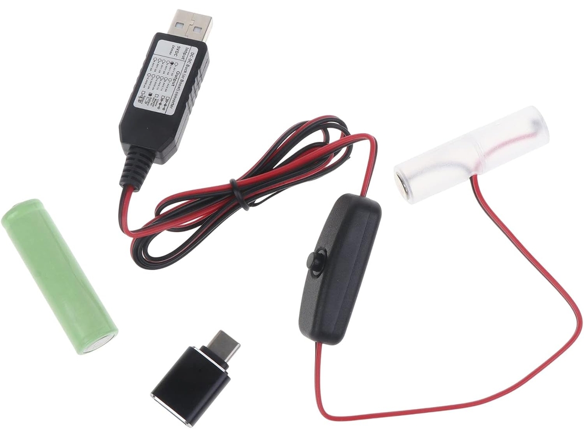 Cabo De Alimentação Usb Tipo C Lr6 Aa - 2 M, Bateria Substituição