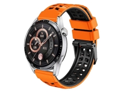 Pulseira De Silicone Bicolor De 22 Mm Com Furos Em Fileira Dupla Para Huawei Watch4 / 4 Pro / Watch3 / 3 Pro