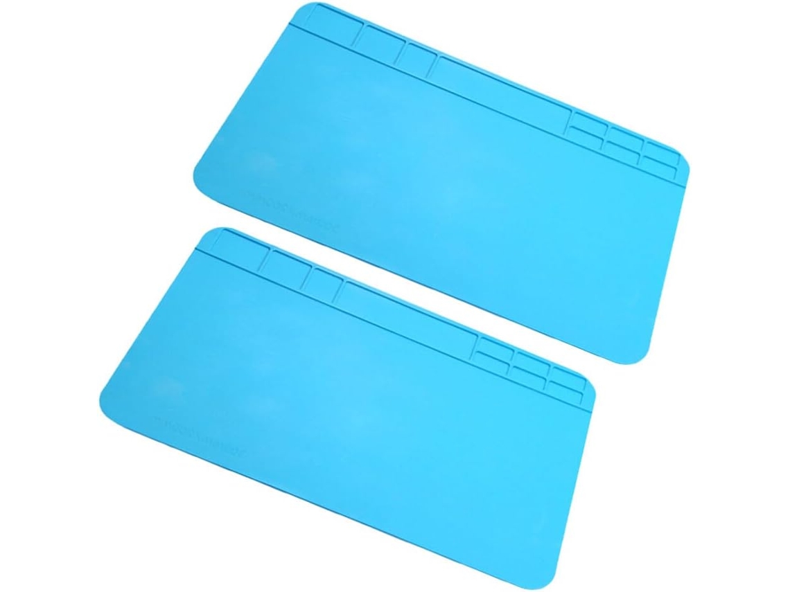 Tapete De Silicone Com Grade Para Reparos Eletrônicos, Pacote Com 2 Unidades | Tapete De Trabalho