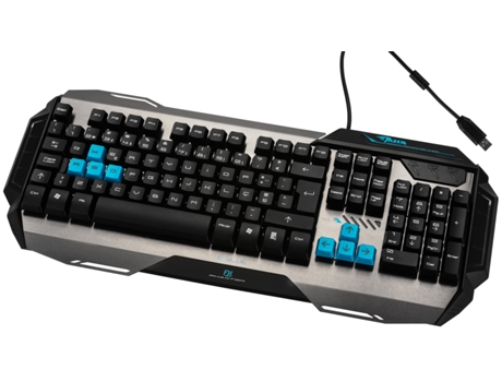 Teclado Gaming E-BLUE Mazer Phantom em Preto — Com fio USB | Mecânico | Teclas WASD