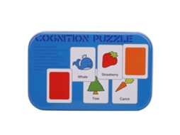 Mali brinquedo Infantil Cartão Educativo de Cognição para Interação Pais e Filhos com Caixa de Armazenamento Azul 30pcs