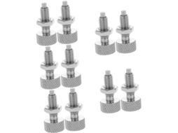 Conjunto De 10 Ferramentas De Imersão Em Aço Inoxidável Com Mola E Cabo Ranhurado.