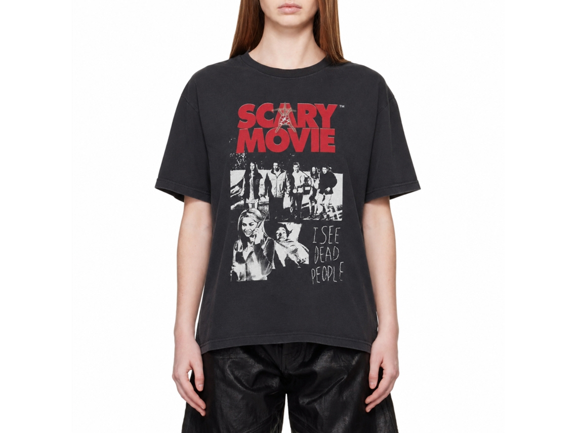 Rockinstone Scary Movie I See Dead People Black T-shirt Size:s
