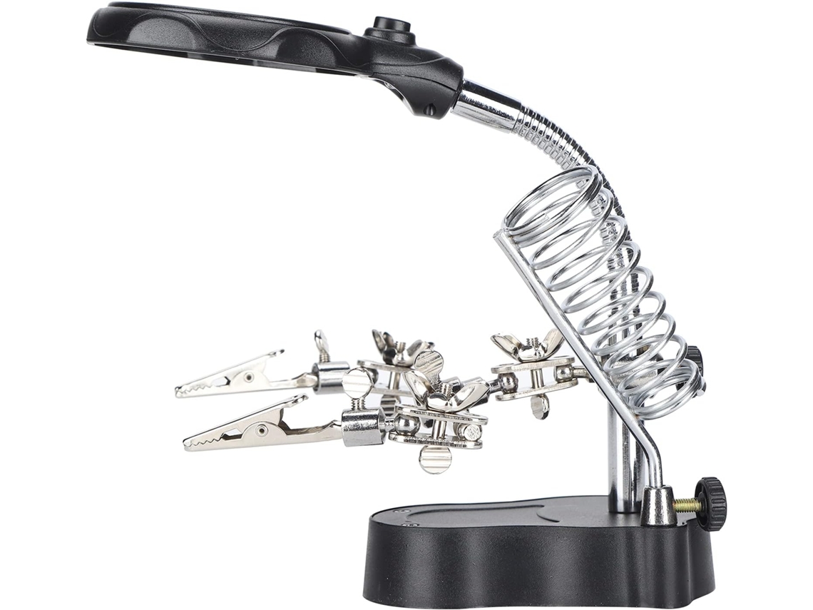 Lupa com 2 Lentes e Luz Led para Soldagem, SFUSHOS