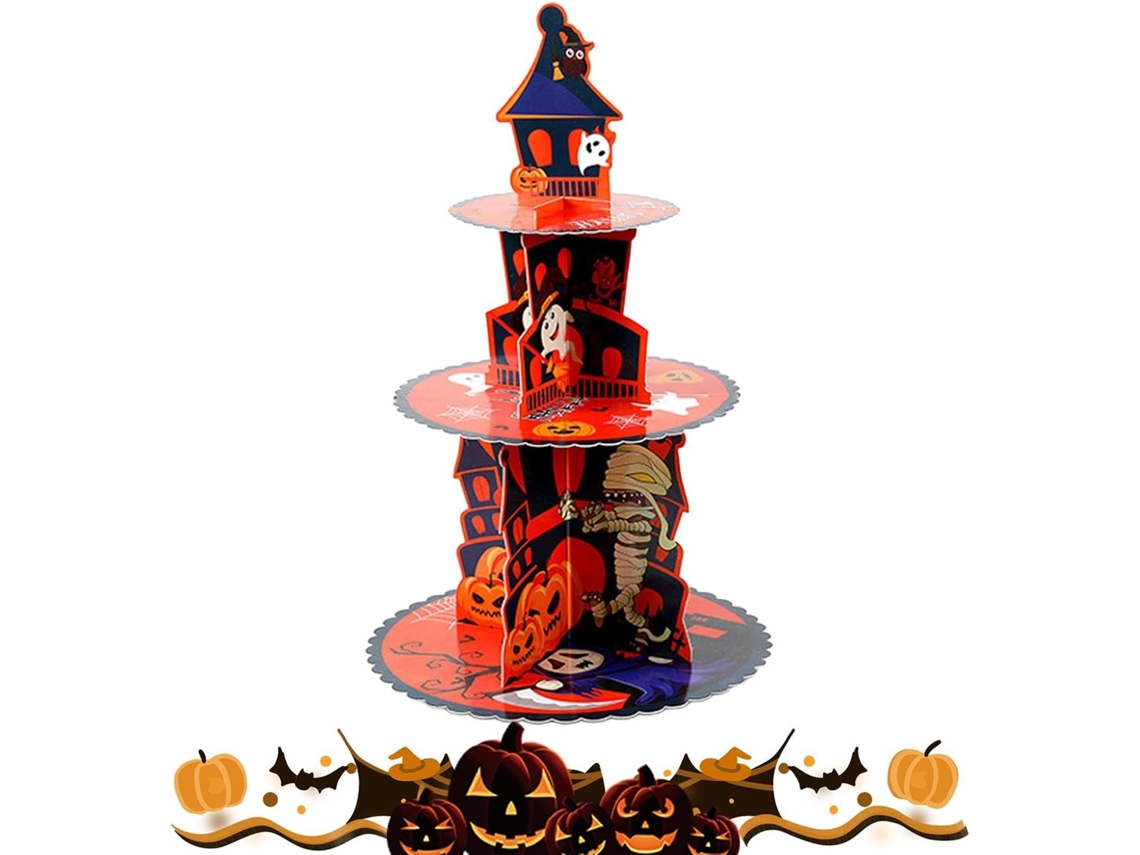 Presente No Hallween Cupcakes Com Bolo Decratin De 3 Camadas