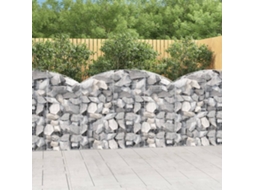 Vidaxl Cesto Gabião Arqueado 150x30x100/120 Cm Ferro Galvanizado