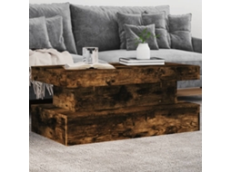 Vidaxl Mesa De Centro Com Luzes Led 90x50x40 Cm Carvalho Fumado
