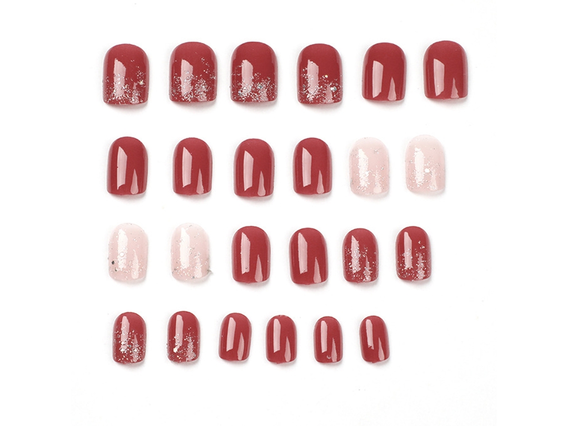 Tips para Unhas em Estilo Doce e Romântico Modelo Hy344 Kit de Ferramentas com Gel Rosa