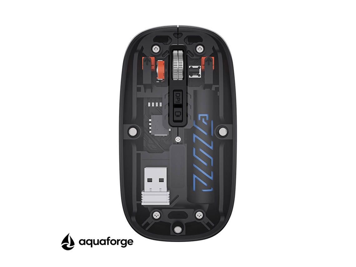 Rato Sem Fio Bluetooth 2.4ghz 3 Modos 1600 Dpi Usb-c
