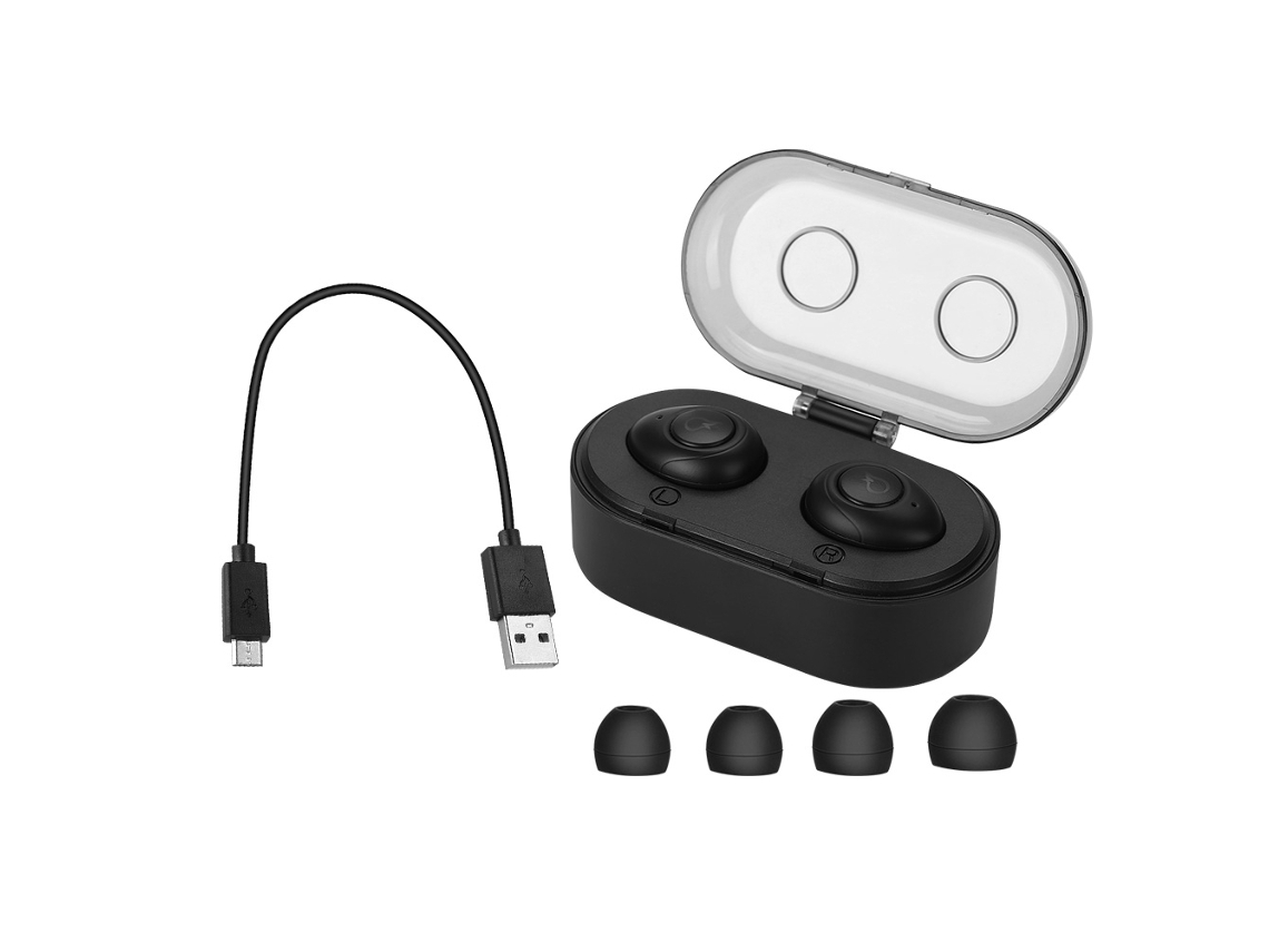 Fones de Ouvido Bluetooth Tws Sem Fio com Estojo de Carregamento. EOOCOO