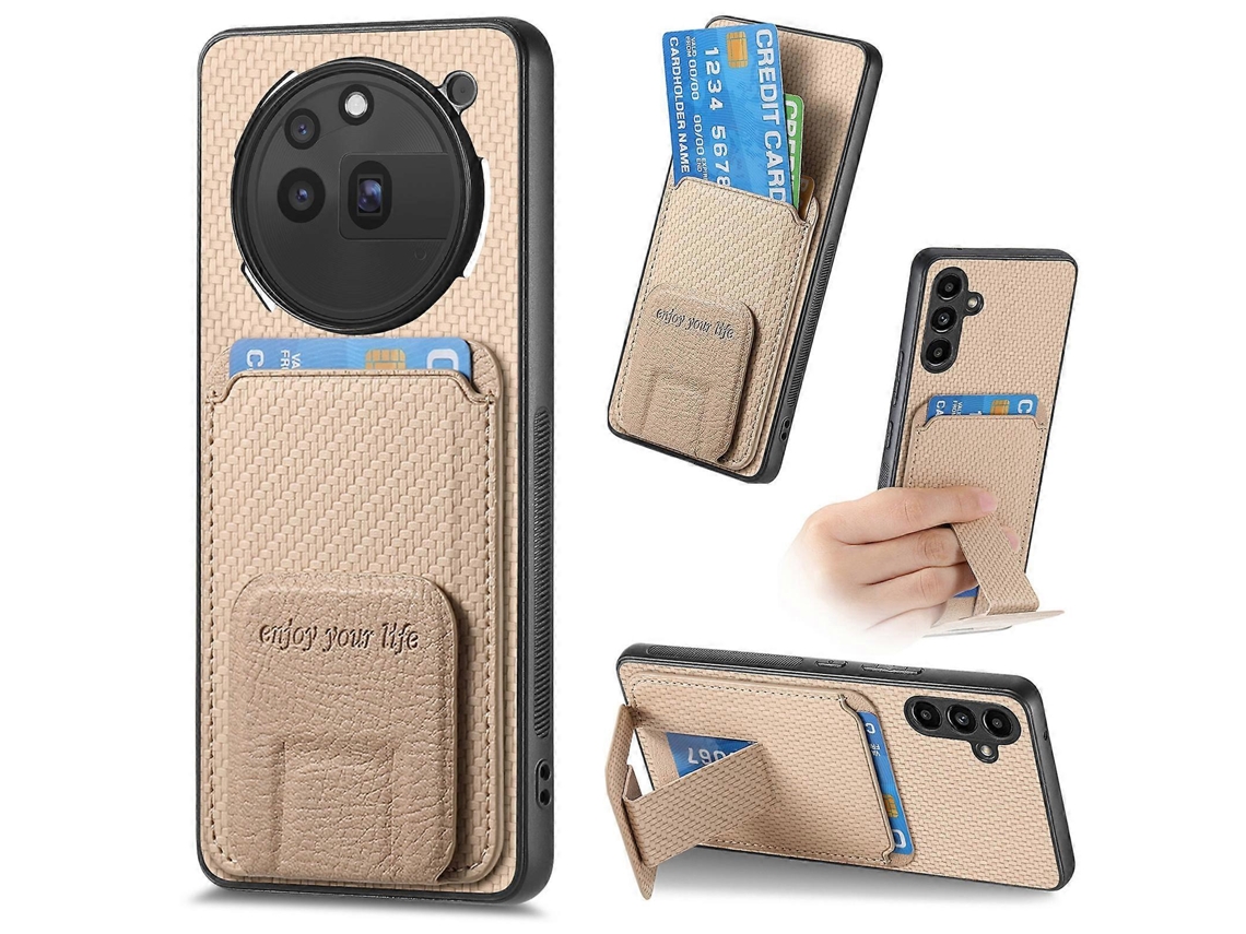Capa Dobrável Em Fibra De Carbono Para Celular, Modelo 3a Pro, Com Suporte, Para Cartões.