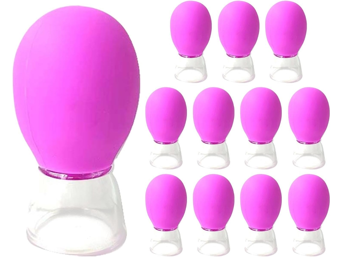 Conjunto De Ventosas Faciais De Silicone Para Massagem