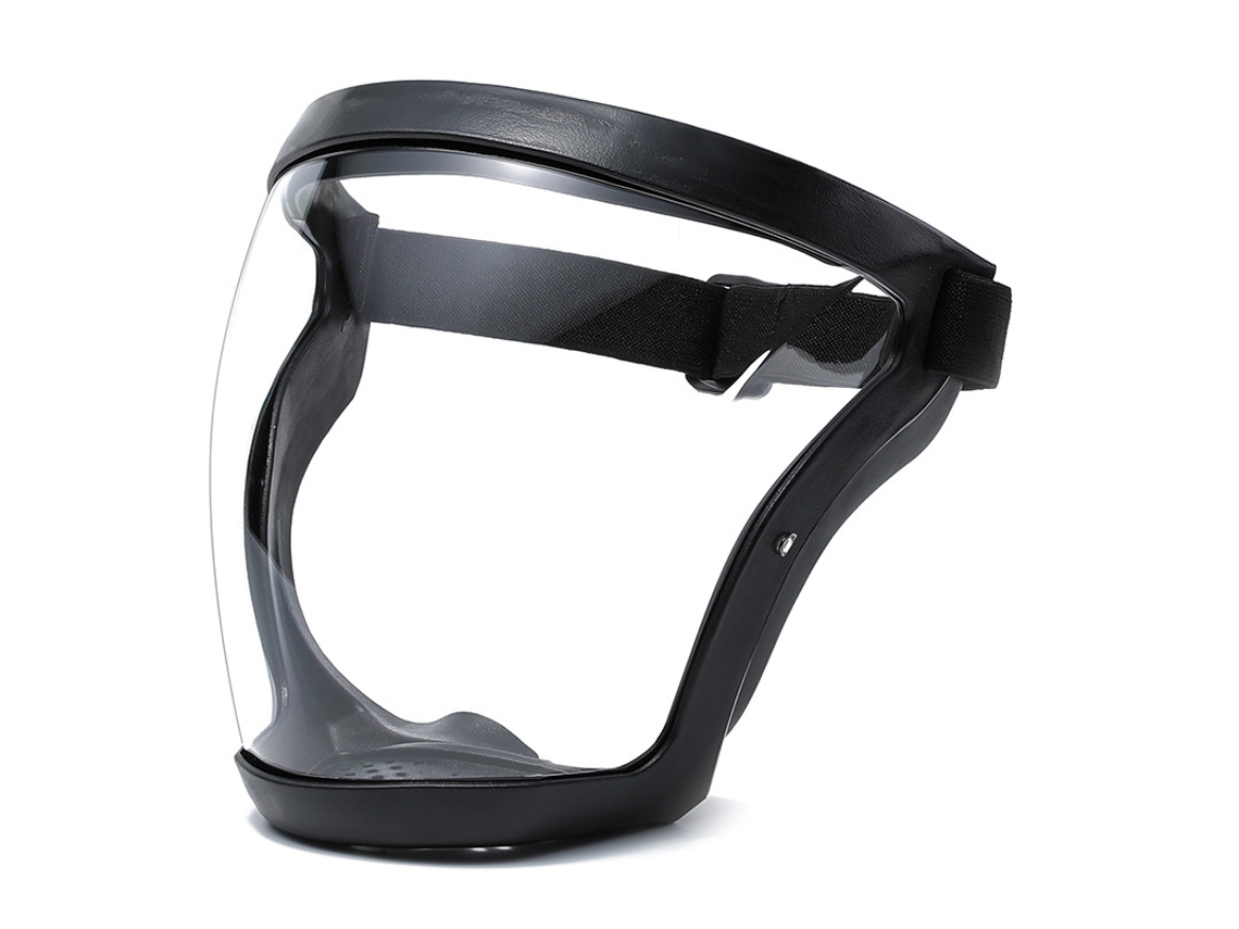 Visor Facial Proteção - Máscara Facial - Proteção Contra Poeiras E Gotas - Pc - Preto