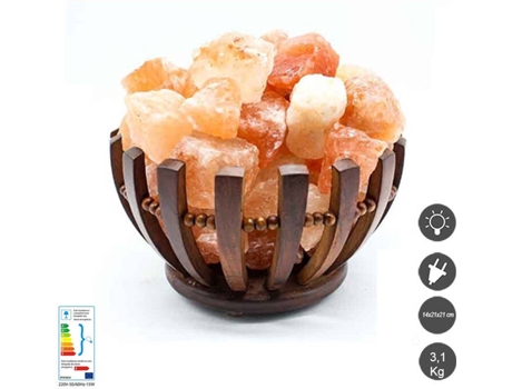 Candeeiro de Sal GOODLIVINGDECOR Rosa Himalaias Brasas (14x21x21 cm)