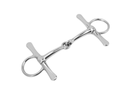 Bocadilho de Cavalo Snaffle Full Cheek em Aço Inoxidável com Rolete 125mm para Granjas e Hipódromos