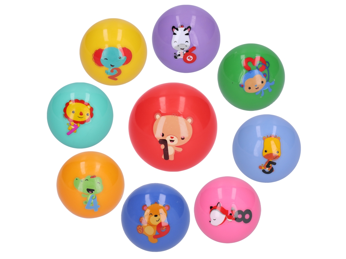 9pcs Bola De Agarro Infantil Sensorial Multicolor Pvc Com Personagens Animados Para Bebê Acima De 0 Anos