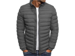 Jaqueta masculina acolchoada de algodão, cor sólida, elegante e quente, ideal para outono e inverno, modelo 2026, Reino Unido.