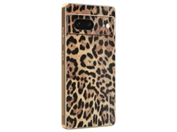 Capa Tkdaddy Para Google Pixel 8 Com Estampa De Leopardo, Couro Sintético Revestido, Pc Tpu Galvanizado