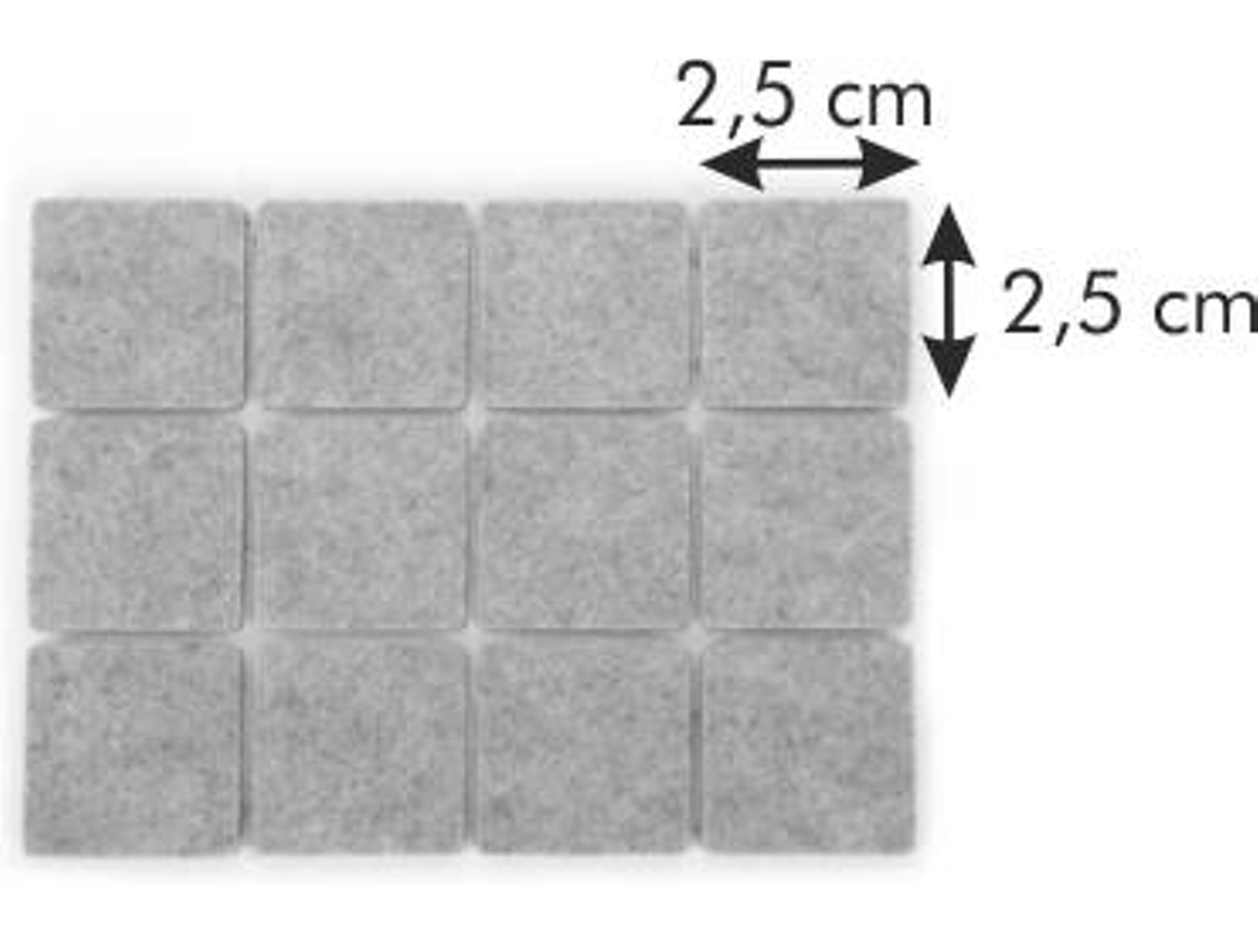 Protetores adesivos p/ móveis TESCOMA Presto 25x25 mm (24un)