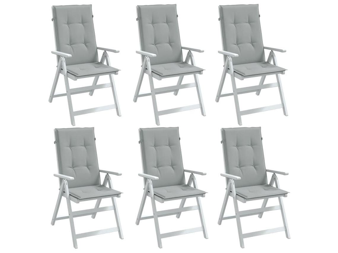 Vidaxl Almofadões Para Cadeiras Altas 6 Pcs Mesclado Tecido