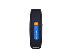Mini Gravador De Áudio, Pen Drive Usb 2.0 Digital Spy Para Windows Mac Yizhood (preto)