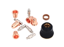Kit com 12 peças de eletrodos e bicos de latão para tocha de plasma S45.