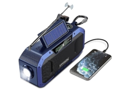 Caixa De Som Portátil Multifuncional Bluetooth 2022, Rádio Am/fm Com Manivela Solar, Lanterna Led E Banco De Energia De 5000 Mah Com Sos Olysi Shop