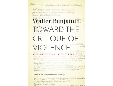 Livro toward the critique of violence de walter benjamin (inglês)