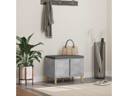 Vidaxl Banco De Hall Com Almofada Cinzento Concreto 60 X 38 X 46 Cm