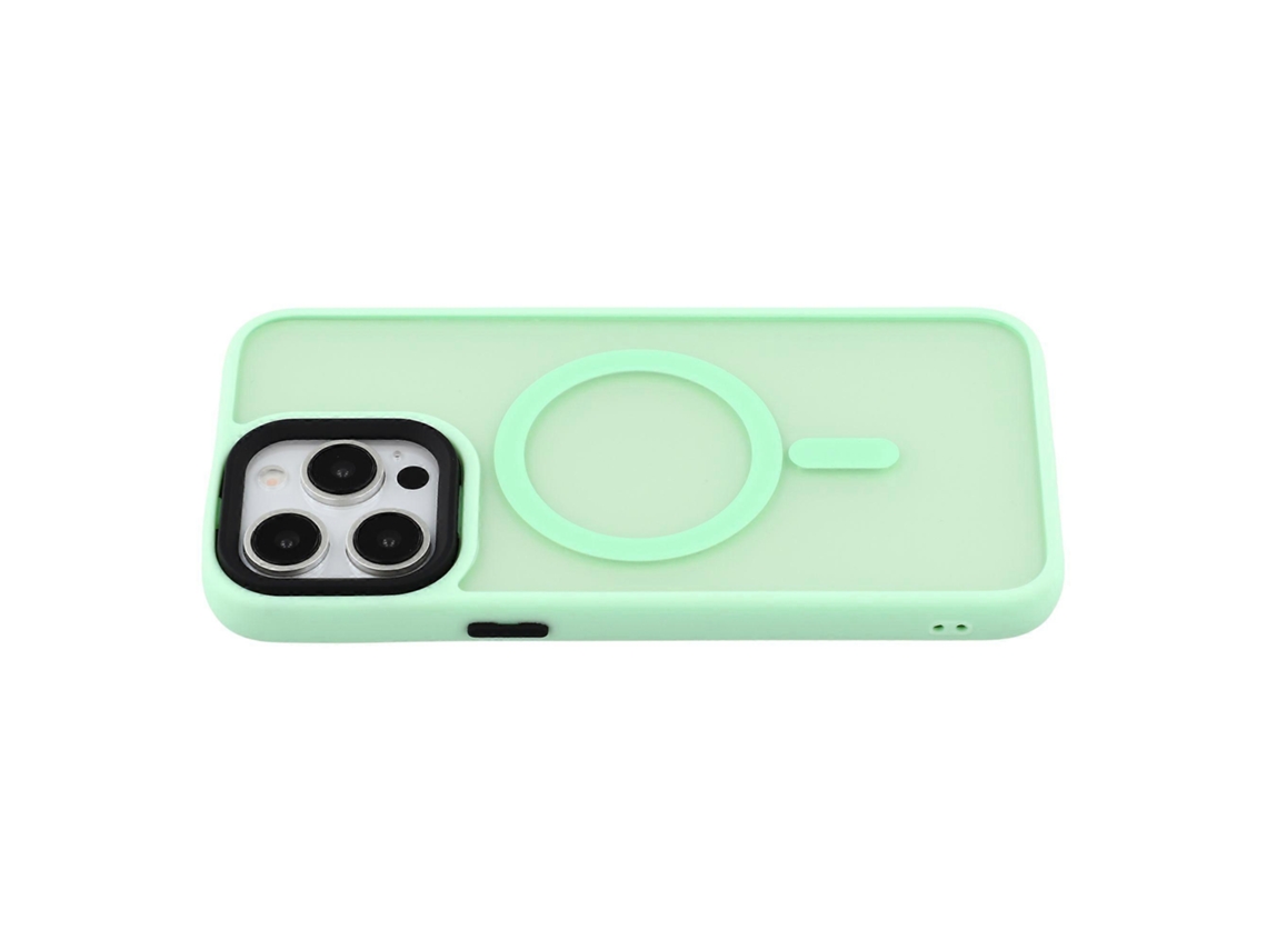 Capa Magnética Tkdaddy Para Iphone 12 Pro/12, Semitransparente, Com Toque De Pele E Proteção Contra Choque, Verde Menta