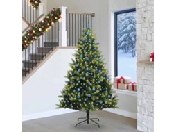 Vidaxl Árvore De Natal Artificial Articulada 300 Leds Verde 240 Cm