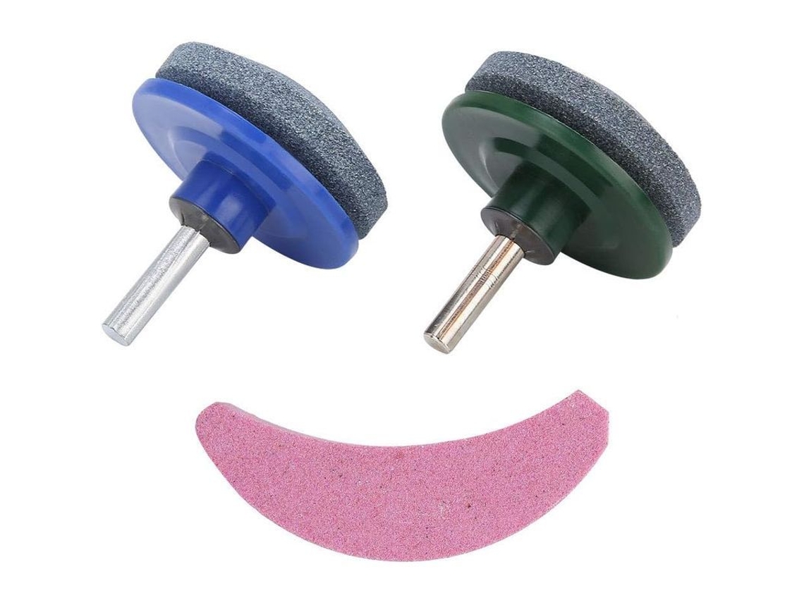 3pcs Afilador De Cuchillas Para Cortacésped Herramienta De Esmerilado Material Esmeril Para Cortacésped Taladros Cortadoras De Hierba Hozas