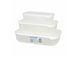 Conjunto de 3 Lancheiras TONTARELLI Family Branco Retangular 29,6 X 19,8 X 7,7 Cm 3 Unidades