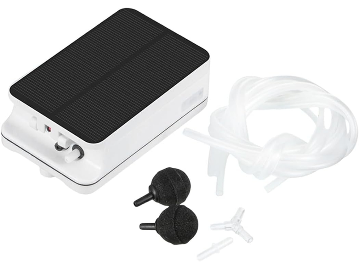 Bomba De Oxigênio Solar E Usb Com Carregamento.